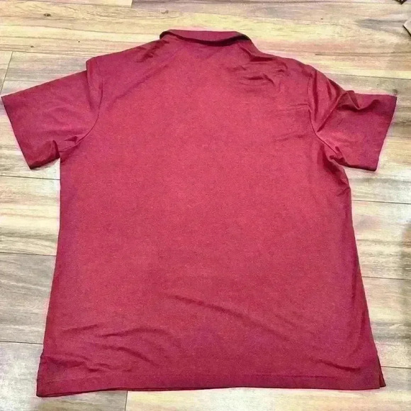 01 Algo Men’s Heather Red Performance Polo Shirt, Quick-Dry, Size XL - Picture 3 of 5